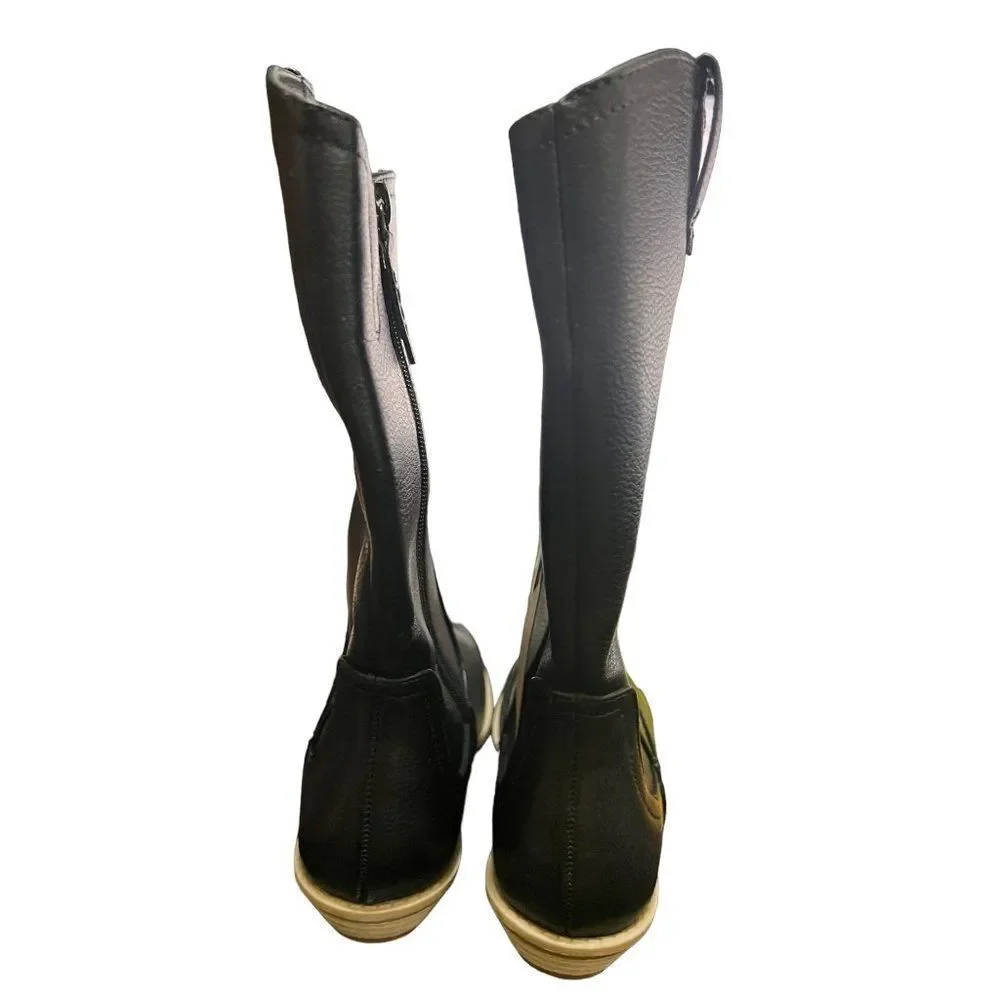 Cat & Jack Sahara Zipper Slip-On‎ Black Boots Children Size 1 NWT